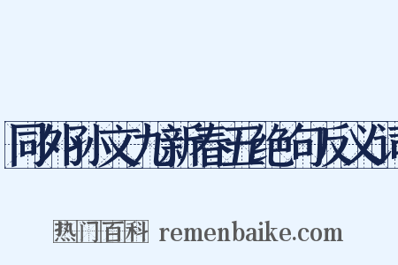 同外孙文九新春五绝句反义词是什么意思的图片